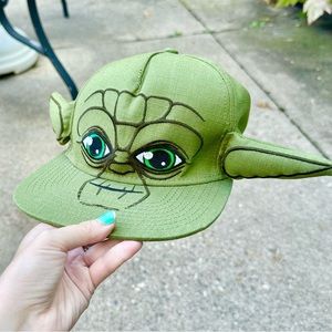 Star Wars Official Yoda Flat Brimmed Hat with Ears adjustable Men Unisex